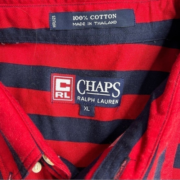 Vintage Shirt Mens Extra Large Chaps x Ralph Lauren Button Up Patriotic USA - Picture 2 of 3